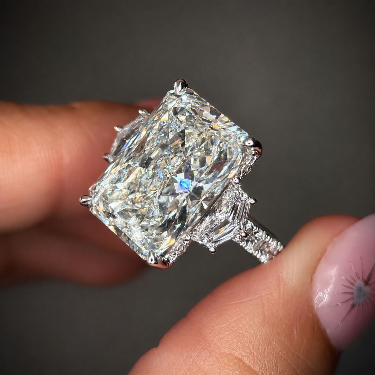 12.01  Carat Oval Cut Diamond Engagement Ring